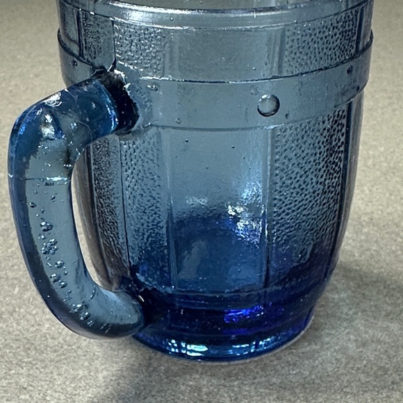 Deep Blue Glass Mug/ toothpick holder/ shotglass - Picture 9 of 10